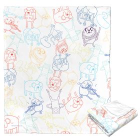 Adventure Time Silk Touch Throw Blanket, 50" x 60", Rainbow Finn and Jake